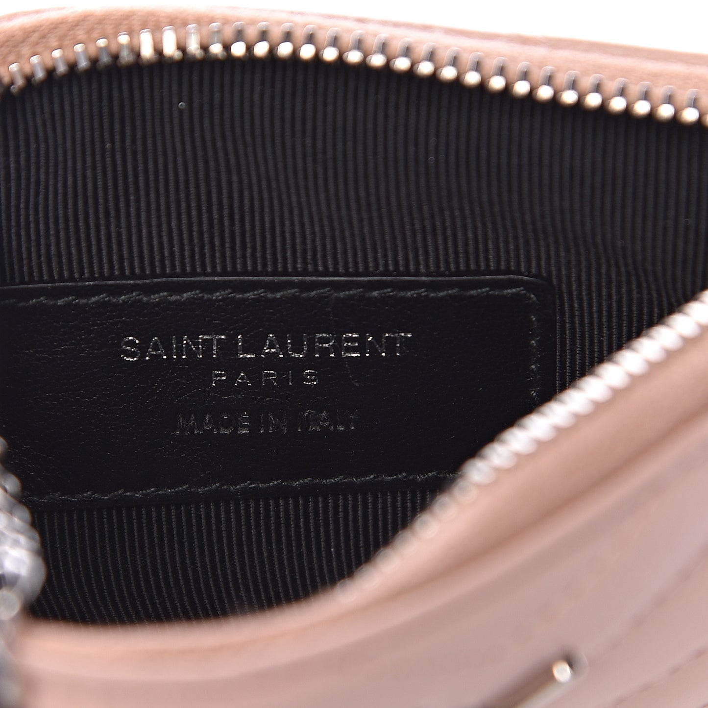 Calfskin Matelasse Monogram Key Pouch Pale Pink