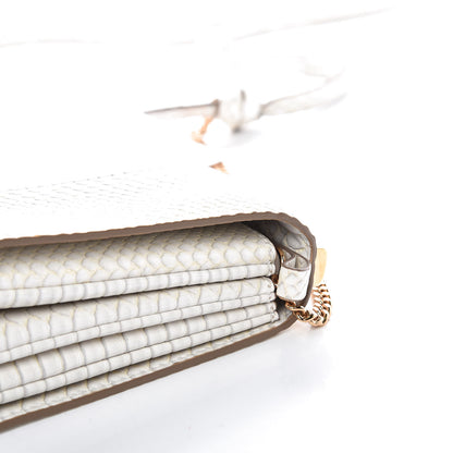 Stella McCartney Alter Snake Embossed Small Flo Shoulder Bag Ivory 11 of 11