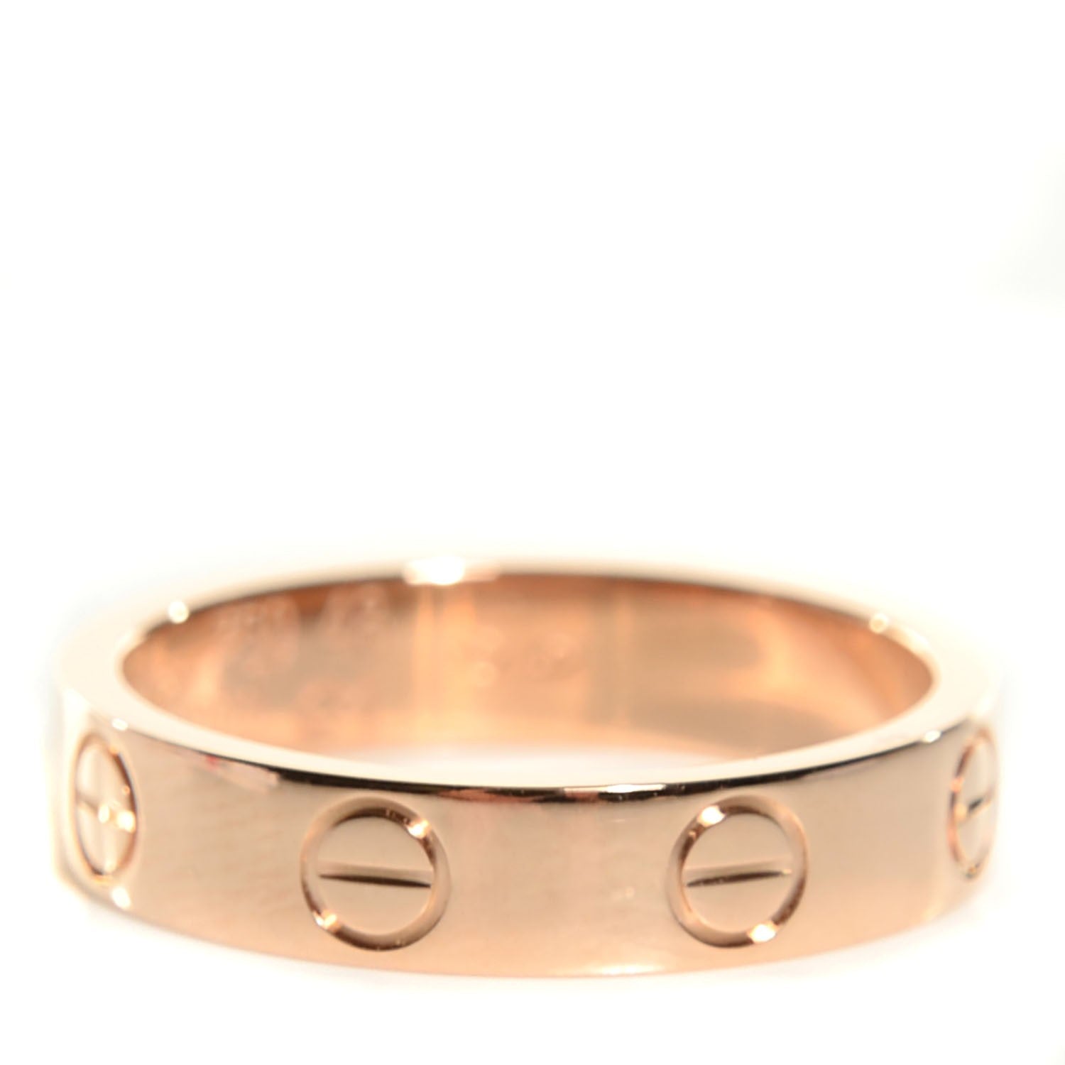 Cartier 18K Pink Gold 4mm LOVE Wedding Band Ring 48 4.5 3 of 6