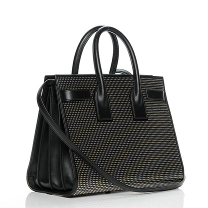 Saint Laurent Calfskin Studded Small Sac De Jour Black 3 of 9