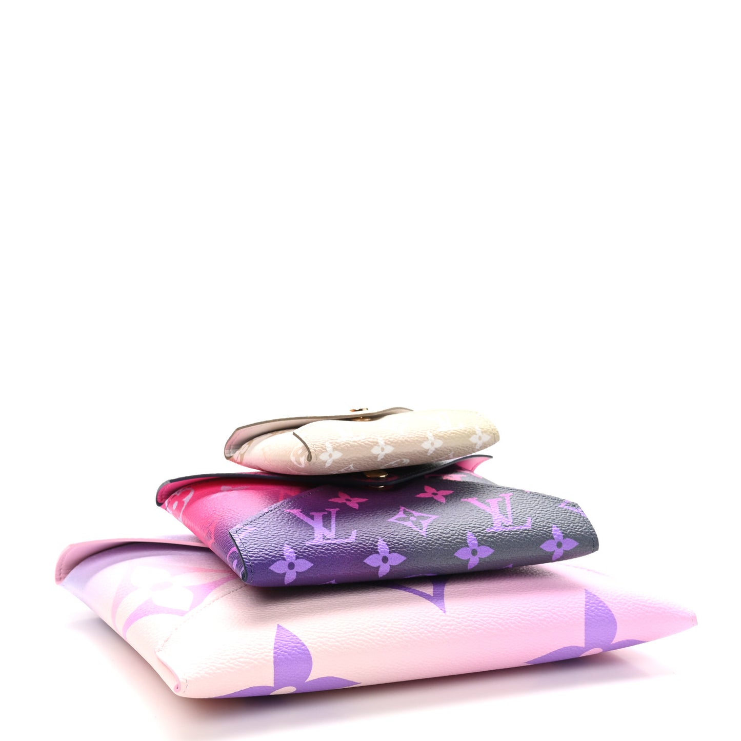 Monogram Giant Spring in the City Kirigami Pochette Set Sunrise Pastel Midnight Fuchsia Sunset Kaki