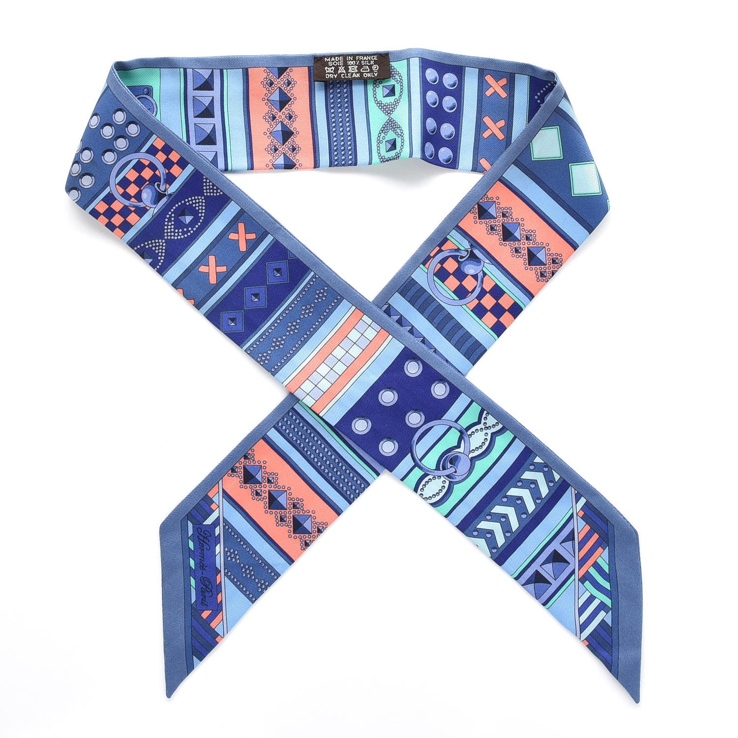 Silk Colliers de Chiens Twilly Blue Jean Vert Coral