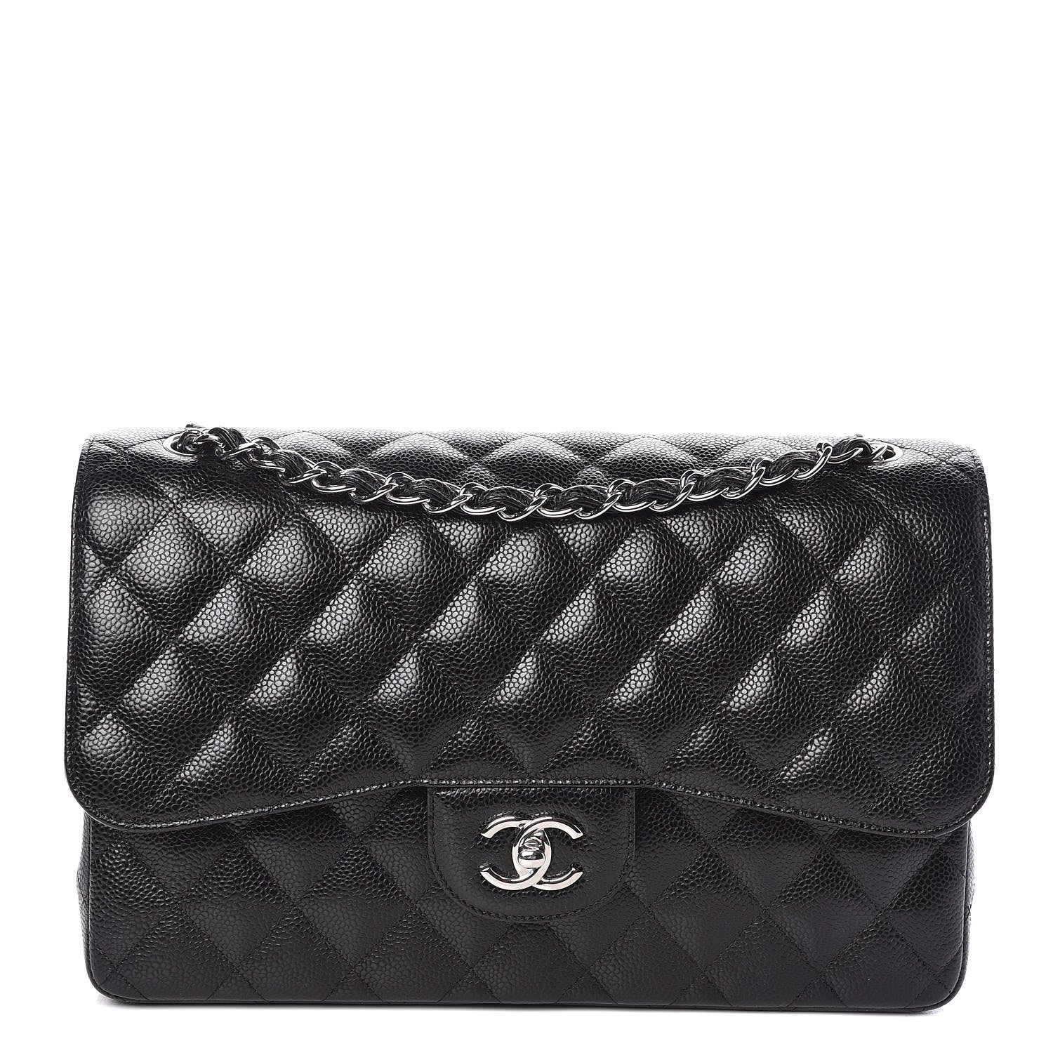 Chanel Caviar Quilted Jumbo Double Flap Black 1 of 10