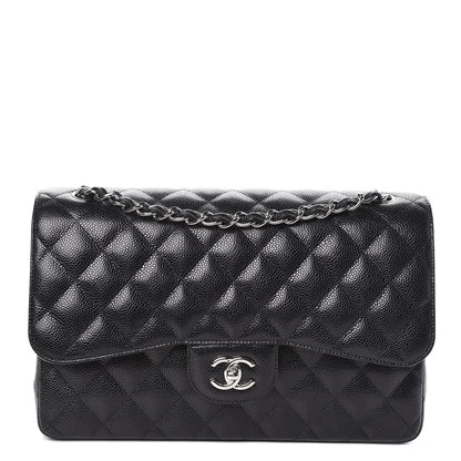 Chanel Caviar Quilted Jumbo Double Flap Black 1 of 10