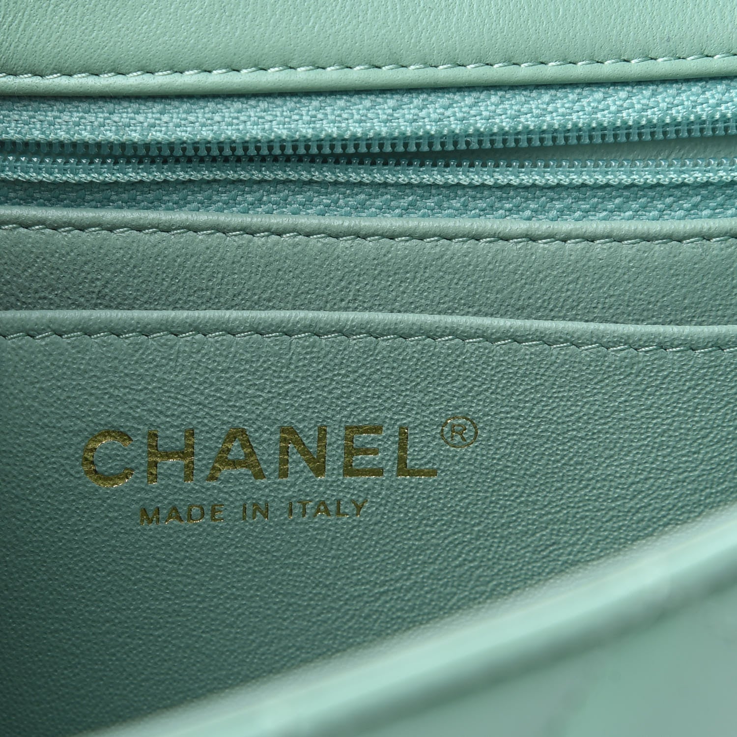 Chanel Lambskin Quilted Mini Rectangular Flap Light Green 8 of 9