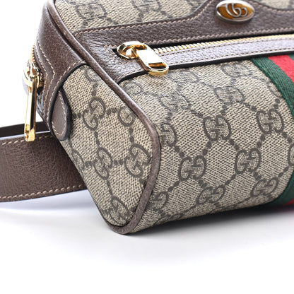 Gucci GG Supreme Monogram Web Small Ophidia Belt Bag 85 34 Dark Brown 8 of 9