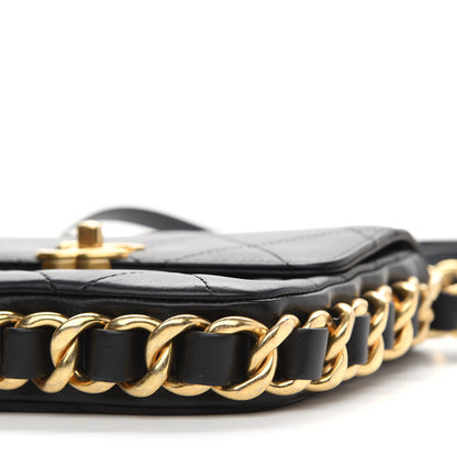 Chanel Calfskin Quilted Small Framing Chain Bag Black 6 of 9