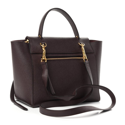 Celine Grained Calfskin Micro Belt Bag Burgundy 3 of 9