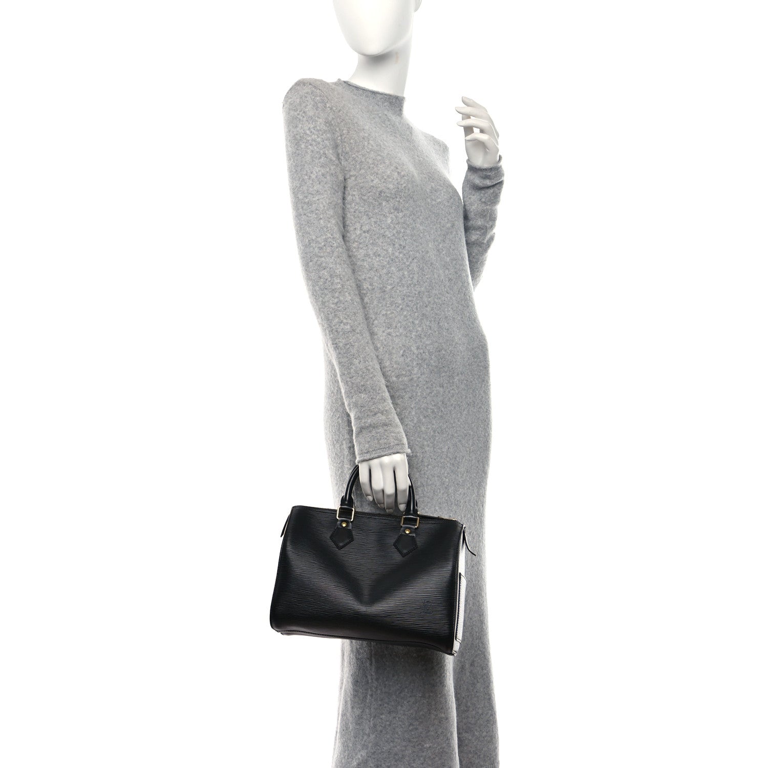 Louis Vuitton Epi Speedy 25 Black 2 of 8