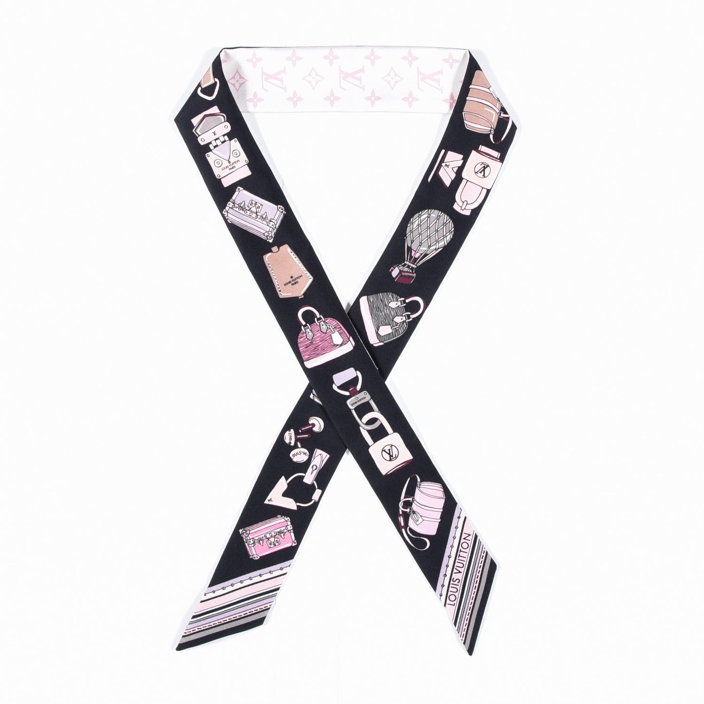 Silk Monogram Essentials LV BB Bandeau Light Pink