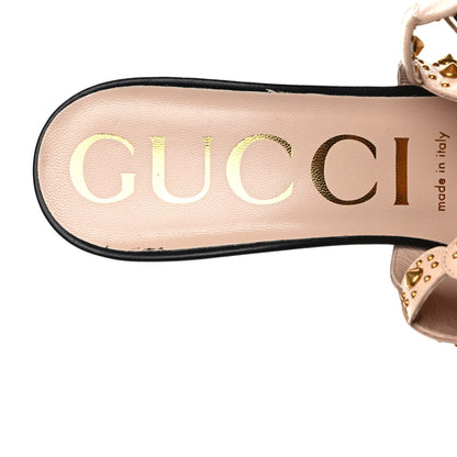 Gucci Malaga Kid Charlotte Pumps 38 Black Skin Rose 7 of 8