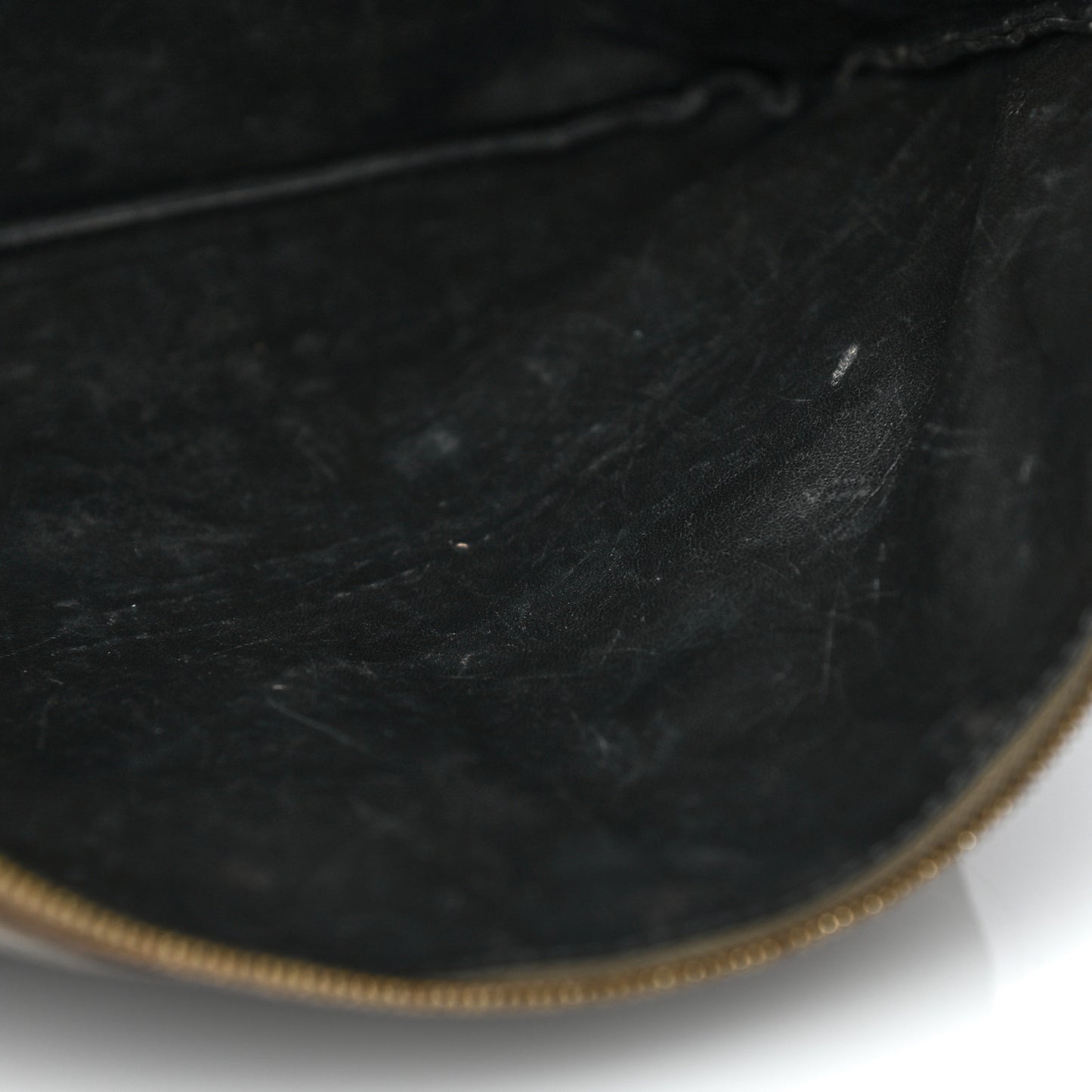 Smooth Lambskin Bi-Color Solo Clutch Pouch Army Green