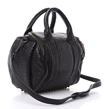 Alexander Wang Pebbled Lambskin Rockie Black Antique Brass Hardware 3 of 9