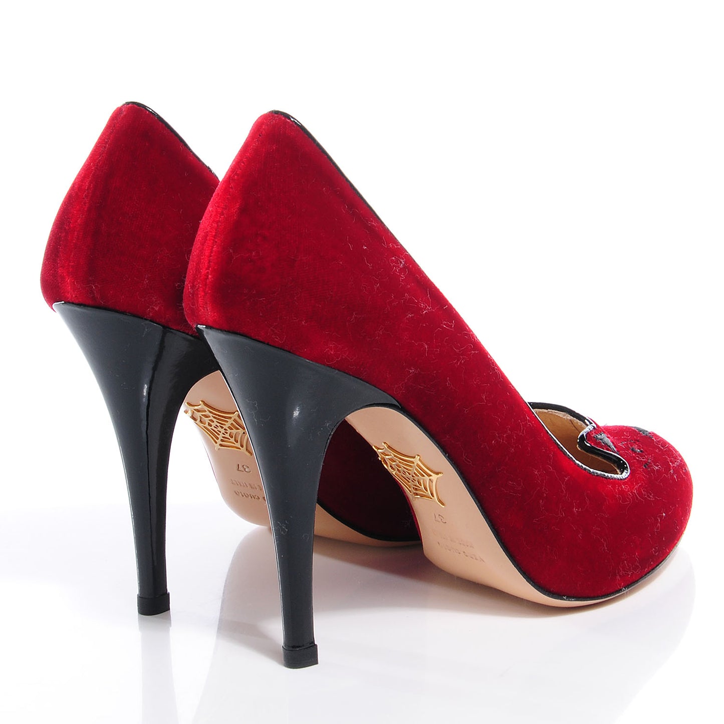 CHARLOTTEOLYMPIAVelvetKittyPumps37Red