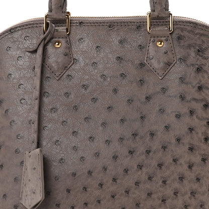 Louis Vuitton Ostrich Alma PM Gris 7 of 10