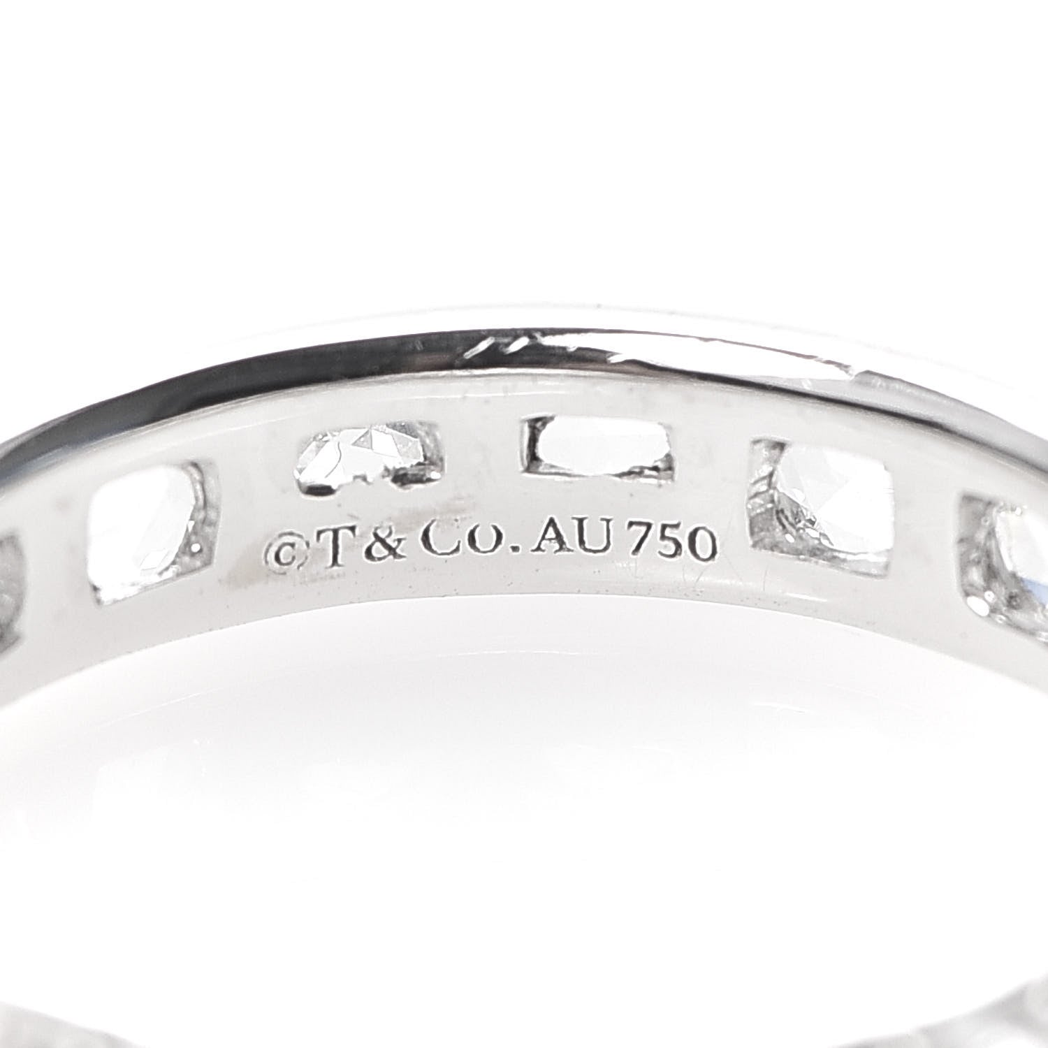 Tiffany 18K White Gold Diamond Metro Rose Cut Eternity Band Ring 50 5.25 4 of 4