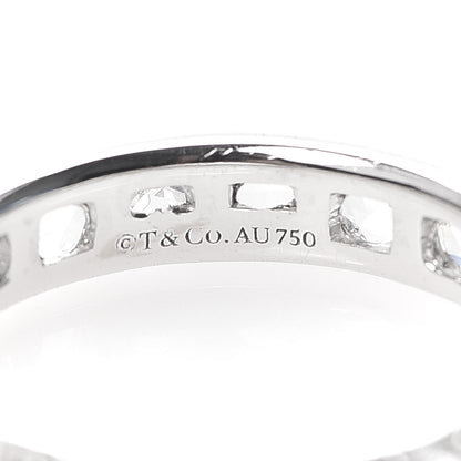 Tiffany 18K White Gold Diamond Metro Rose Cut Eternity Band Ring 50 5.25 4 of 4