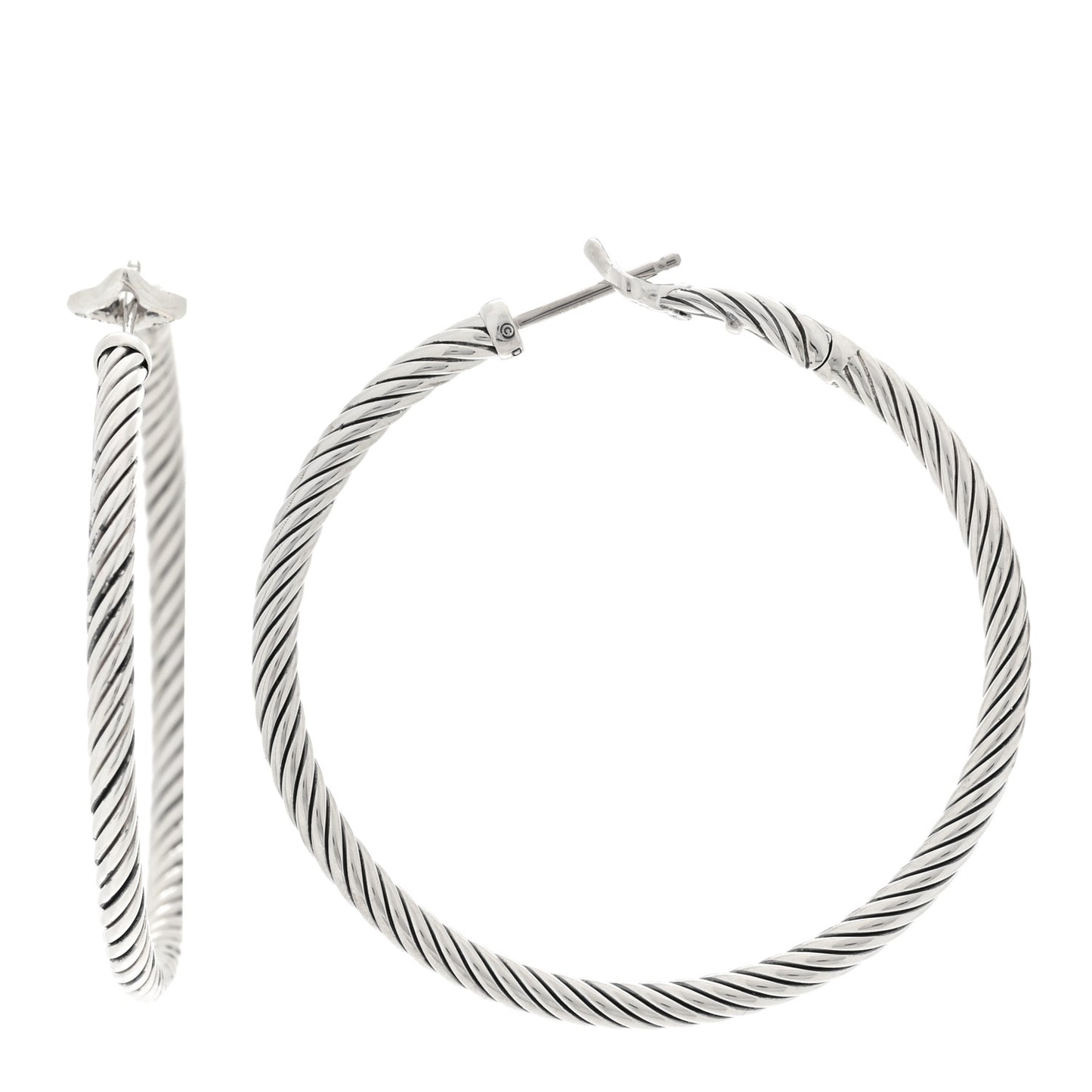 Sterling Silver Medium Cable Classics Hoop Earrings