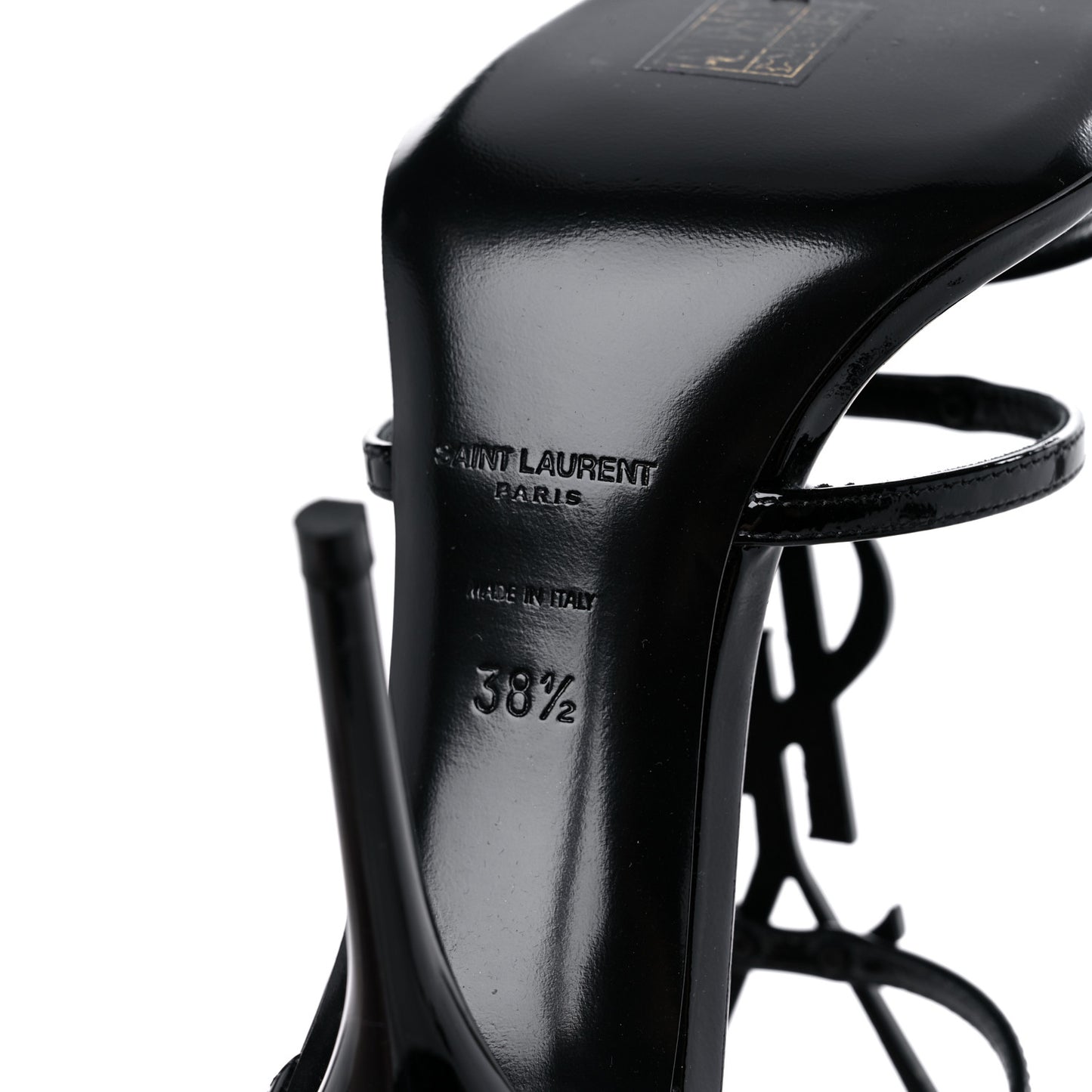 Patent Cassandra 100 Ankle Strap Sandals 38.5 Black