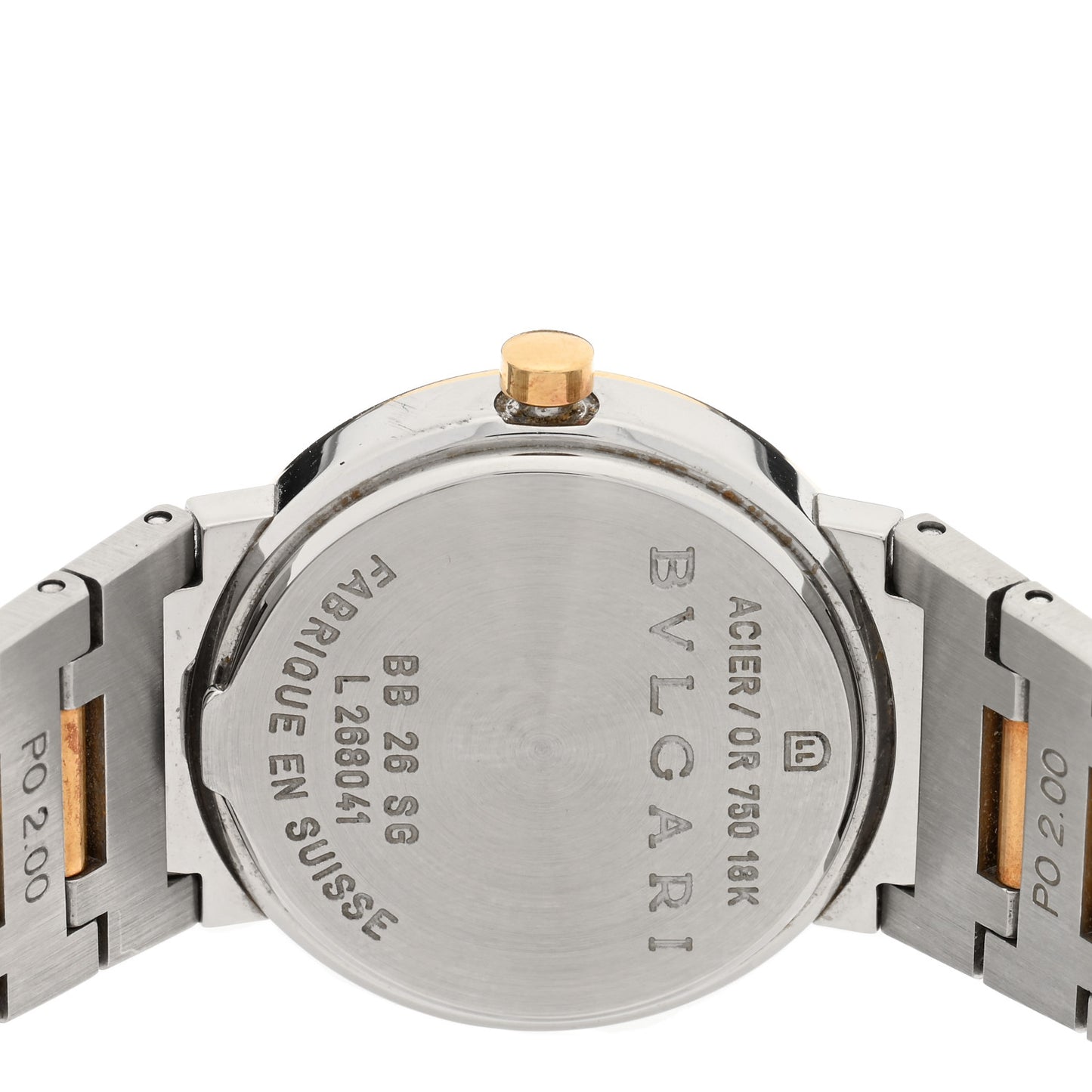 Stainless Steel 18K Yellow Gold 26mm Quartz Watch Black
