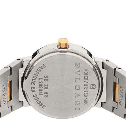 Bulgari Stainless Steel 18K Yellow Gold 26mm Quartz Watch Black 4 of 4
