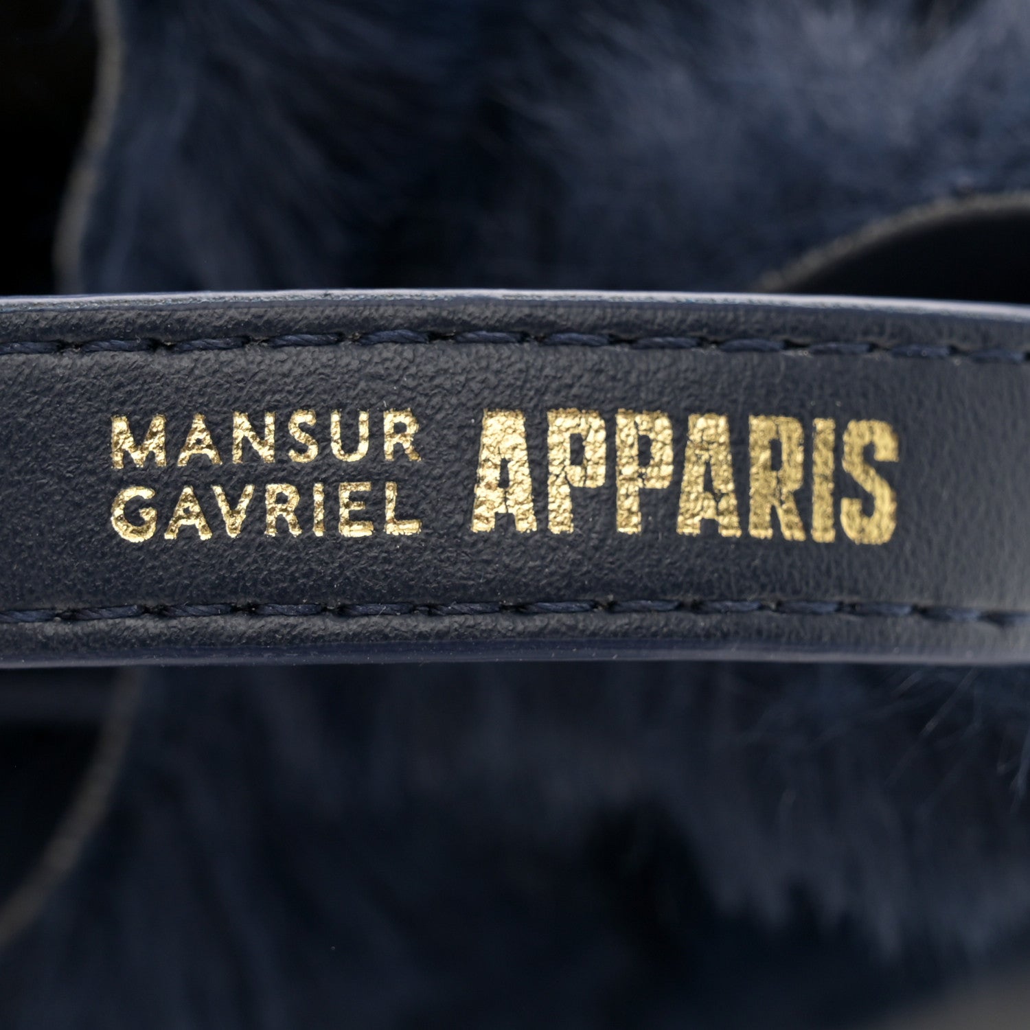 Mansur Gavriel Faux Fur Mini Bucket Bag Blueberry 6 of 10