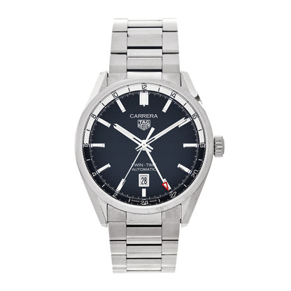 Tag Heuer Stainless Steel 41mm Carrera GMT Automatic Watch Blue WBN201A 1 of 5