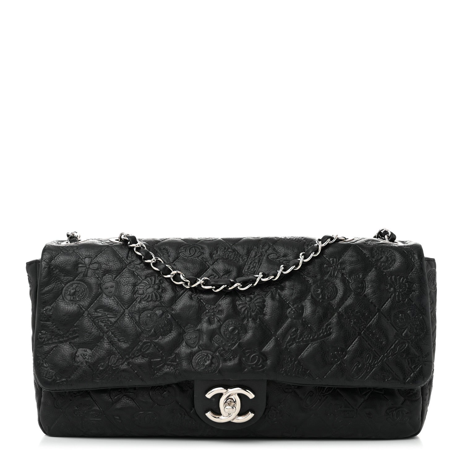 Chanel Calfskin Embossed Large Lucky Symbols Flap Black 1 of 10