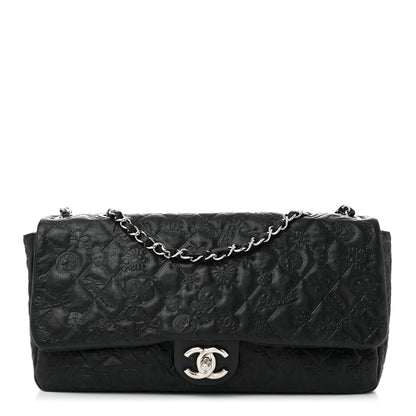 Chanel Calfskin Embossed Large Lucky Symbols Flap Black 1 of 10
