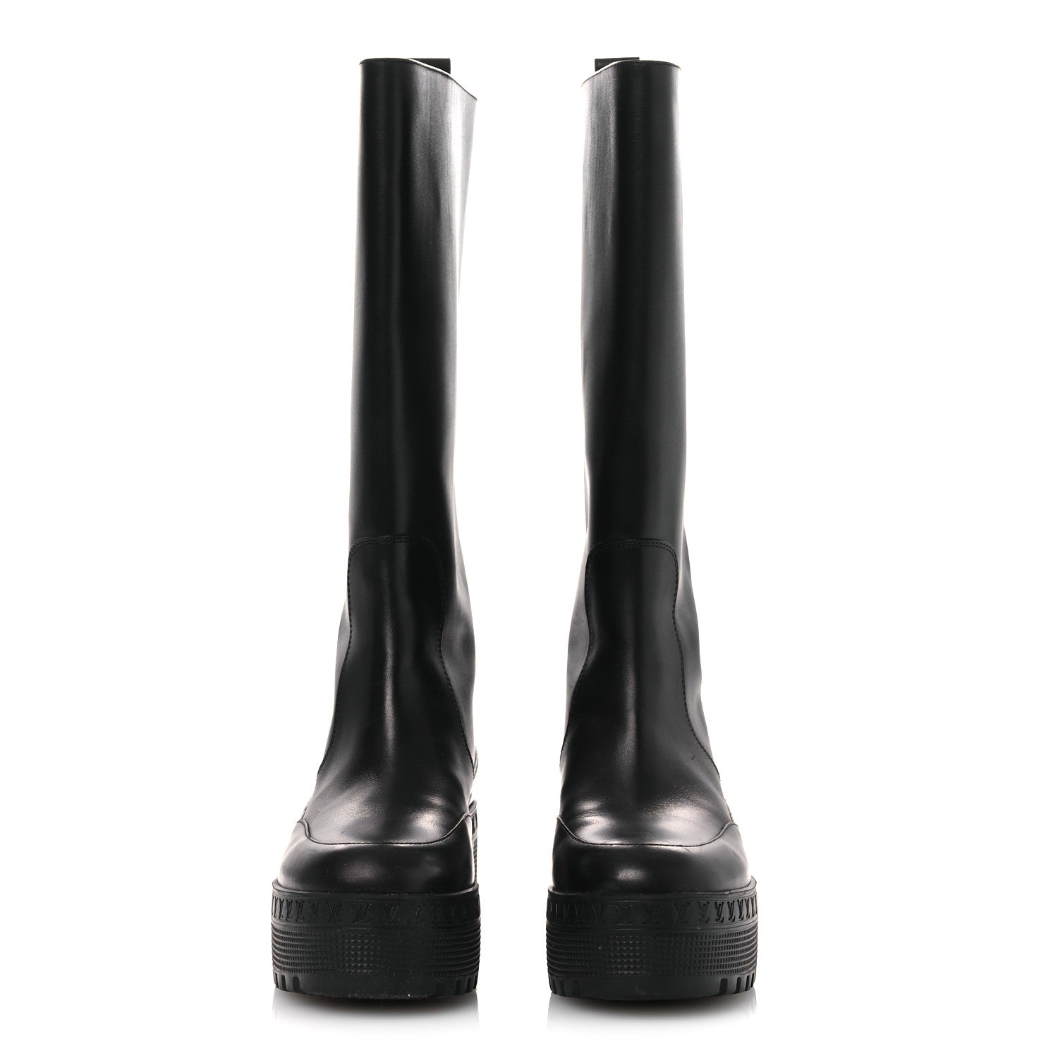 Louis Vuitton Calfskin Laureate Platform High Boots 36 Black