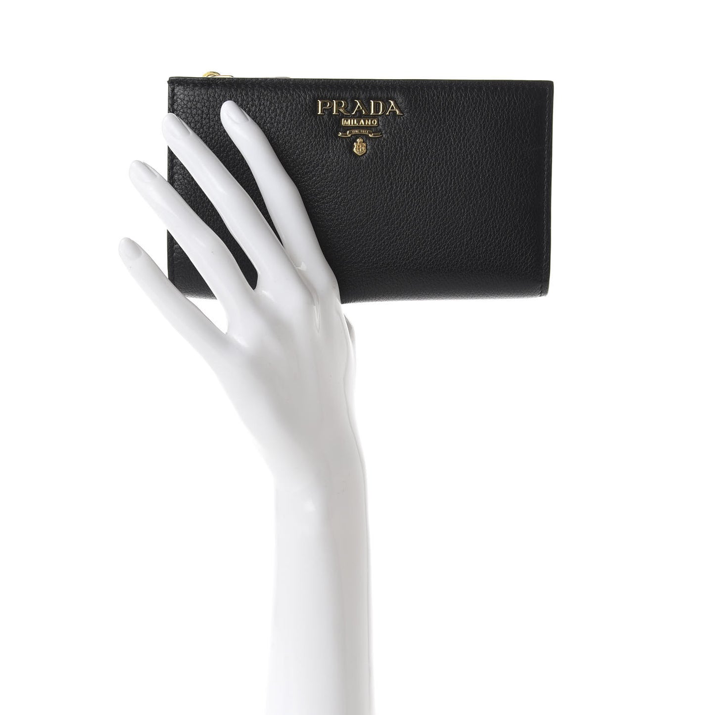 Daino Colour Large Snap Wallet Black Fuoco