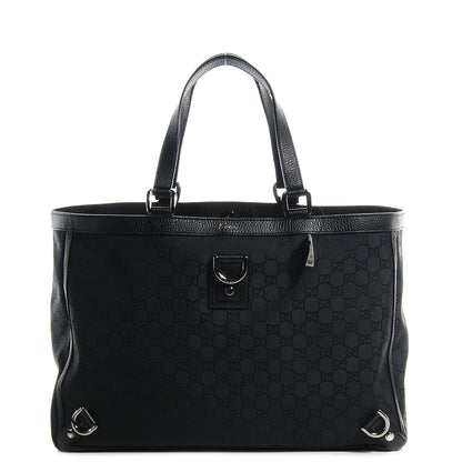 Gucci Nylon Monogram Large Abbey Tote Black 1 of 7
