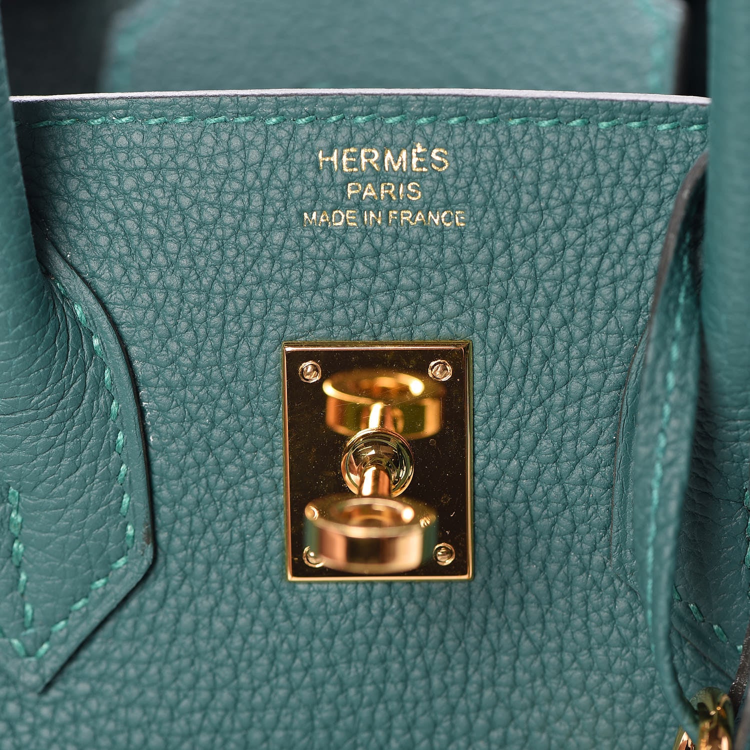 Hermes Togo Birkin 25 Malachite 21 of 38