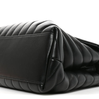 Saint Laurent Calfskin Y Quilted Monogram Monochrome Medium Loulou Chain Satchel Black 10 of 10