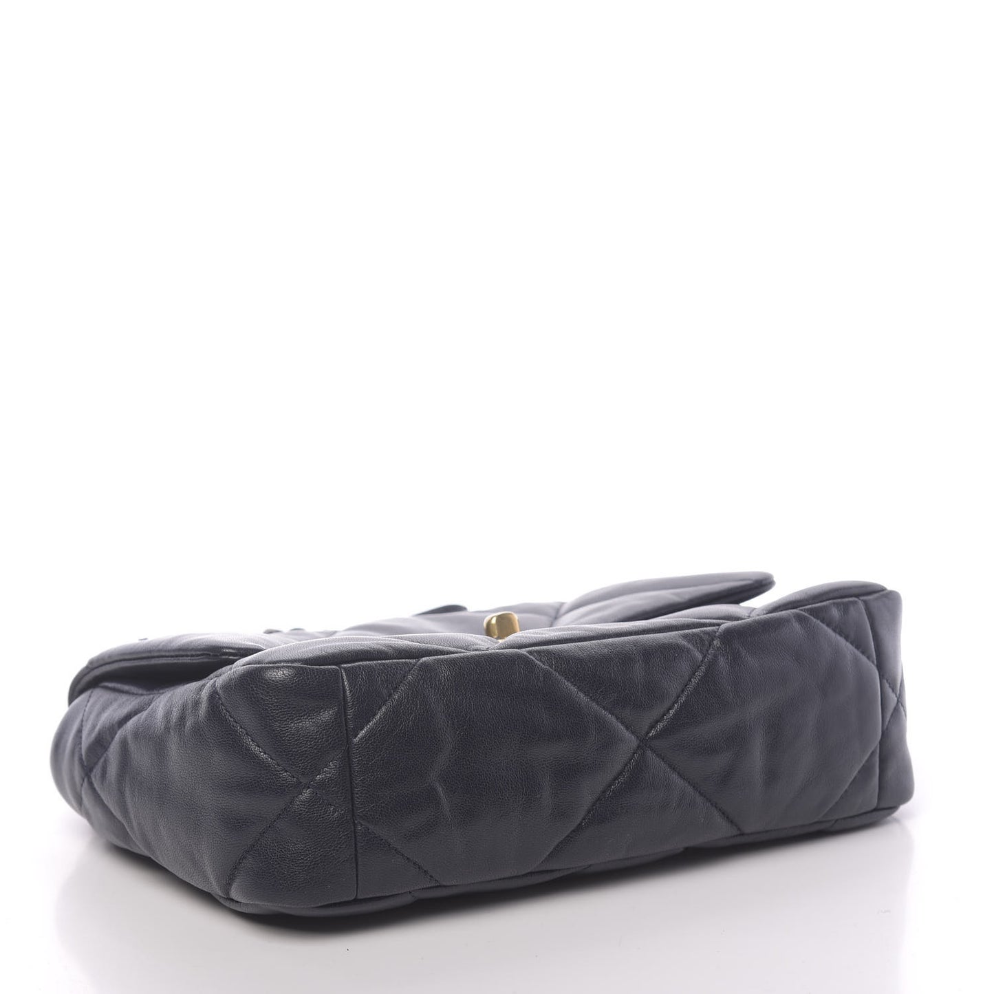Lambskin Quilted Medium 19 Flap Navy Blue