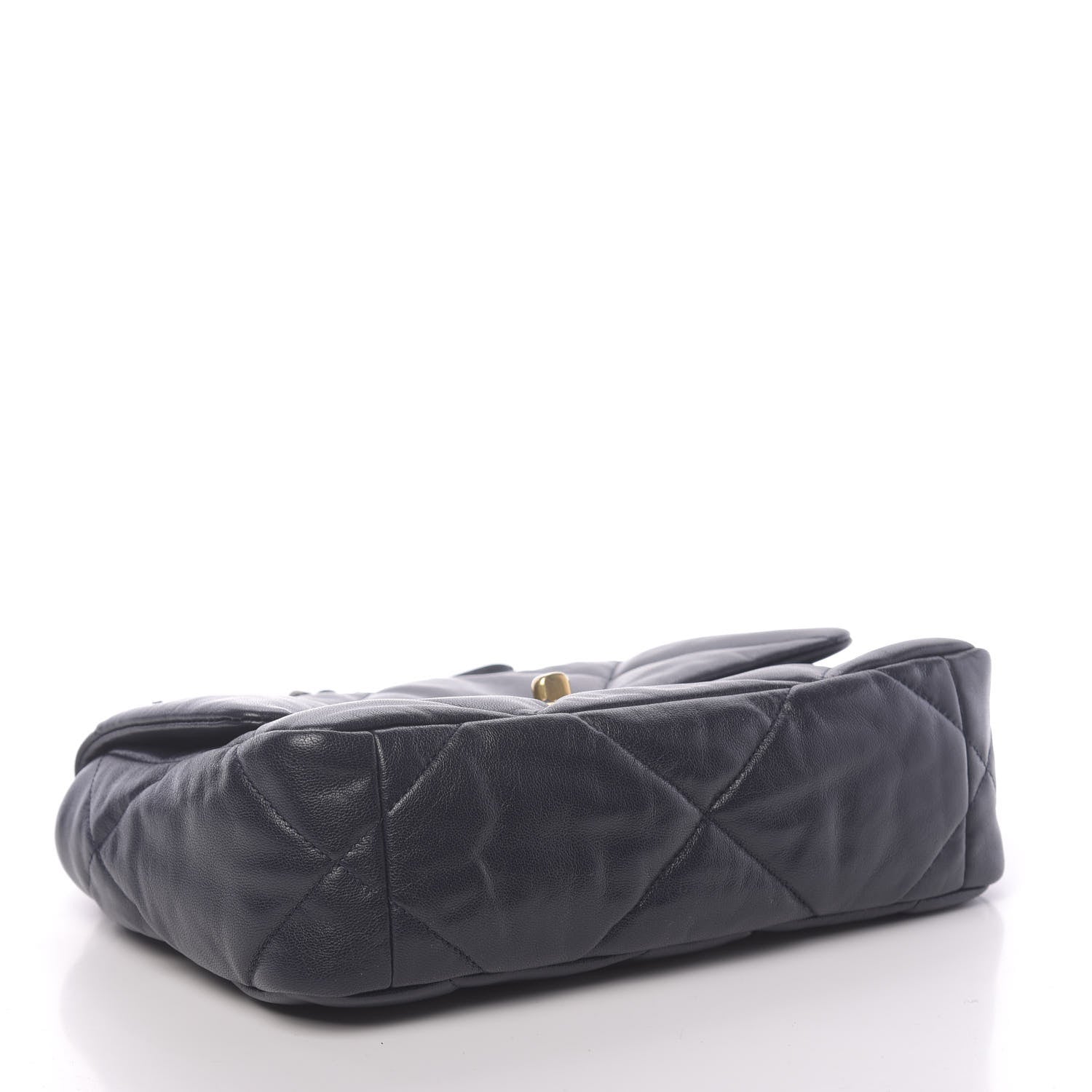 Chanel Lambskin Quilted Medium 19 Flap Navy Blue 4 of 10