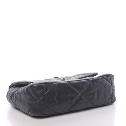 Chanel Lambskin Quilted Medium 19 Flap Navy Blue 4 of 10