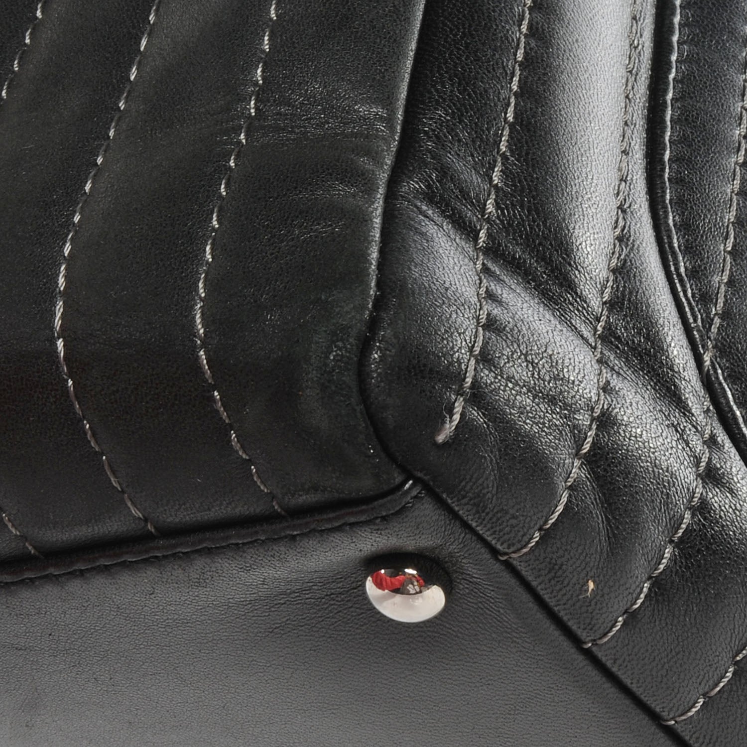 Chanel Lambskin Vertical Quilted Large Mademoiselle Tote Black 10 of 11