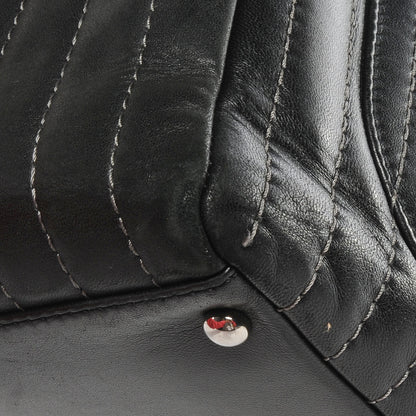 Chanel Lambskin Vertical Quilted Large Mademoiselle Tote Black 10 of 11