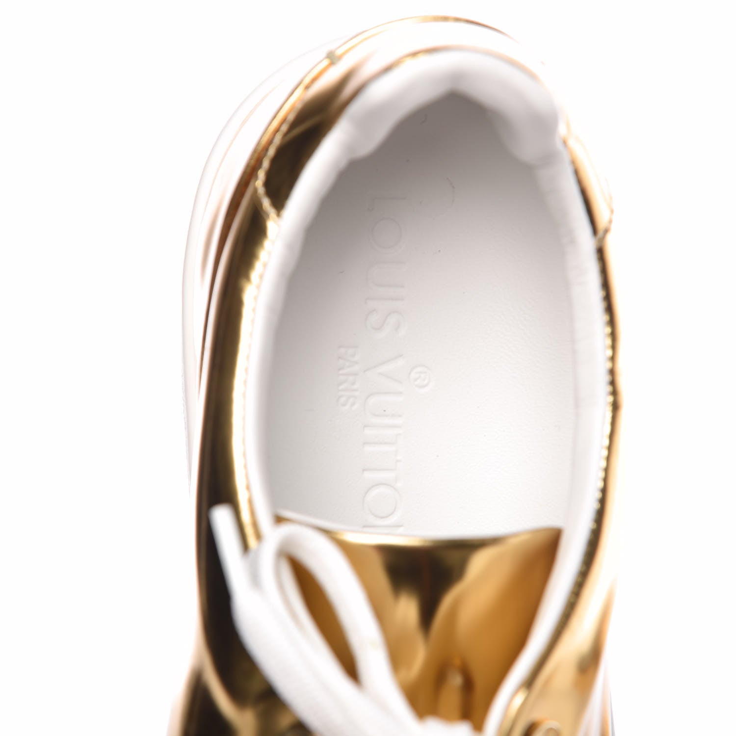 Louis Vuitton Metallic Calfskin Frontrow Sneakers 37.5 Gold 8 of 9