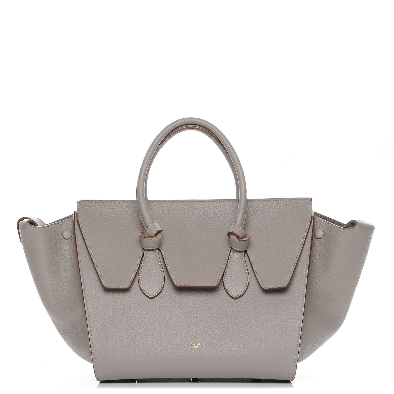 Celine Crisped Calfskin Small Tie Knot Tote Medium Grey 1 of 9