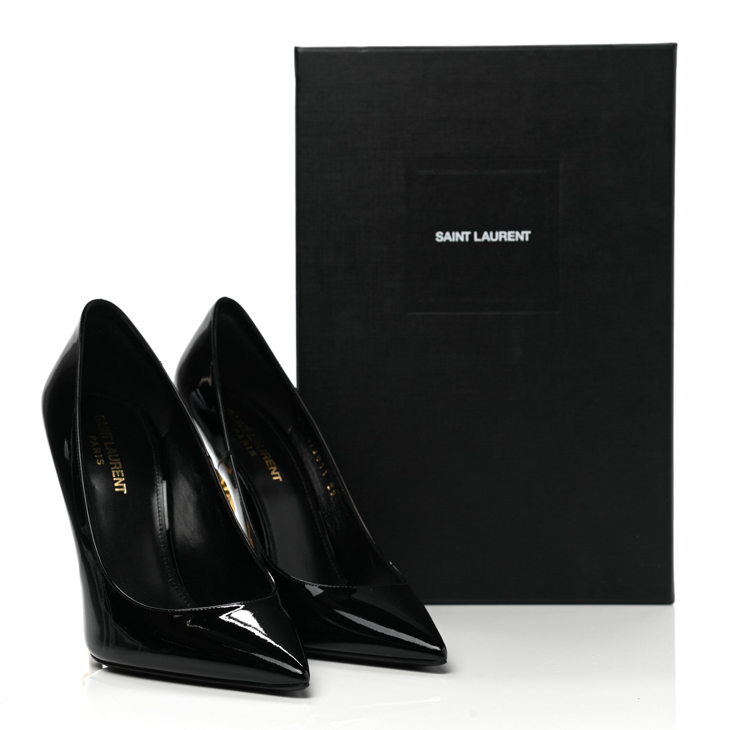 Saint Laurent Patent Opyum 110 Pumps 39 Black Gold 17 of 17