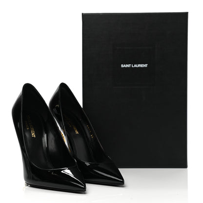 Saint Laurent Patent Opyum 110 Pumps 39 Black Gold 17 of 17
