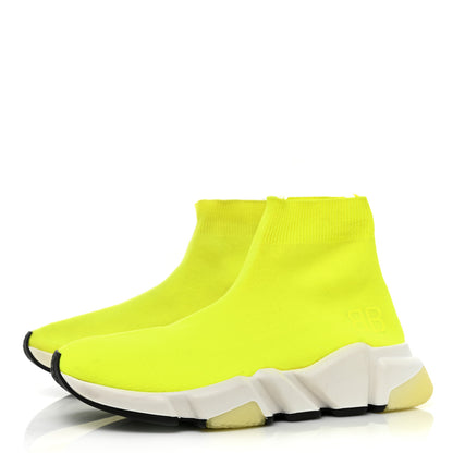 Balenciaga Nylon Knit Womens BB Speed Sneakers 36 Jaune Fluo 3 of 9
