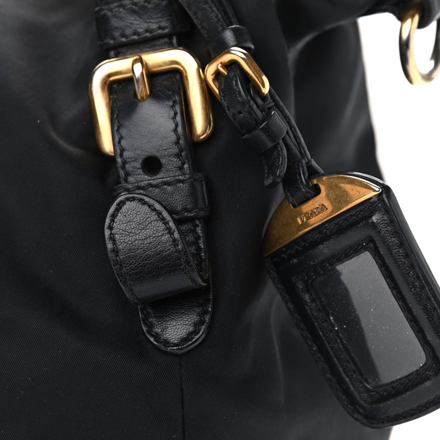 Tessuto Nylon Soft Calfskin Tote Black