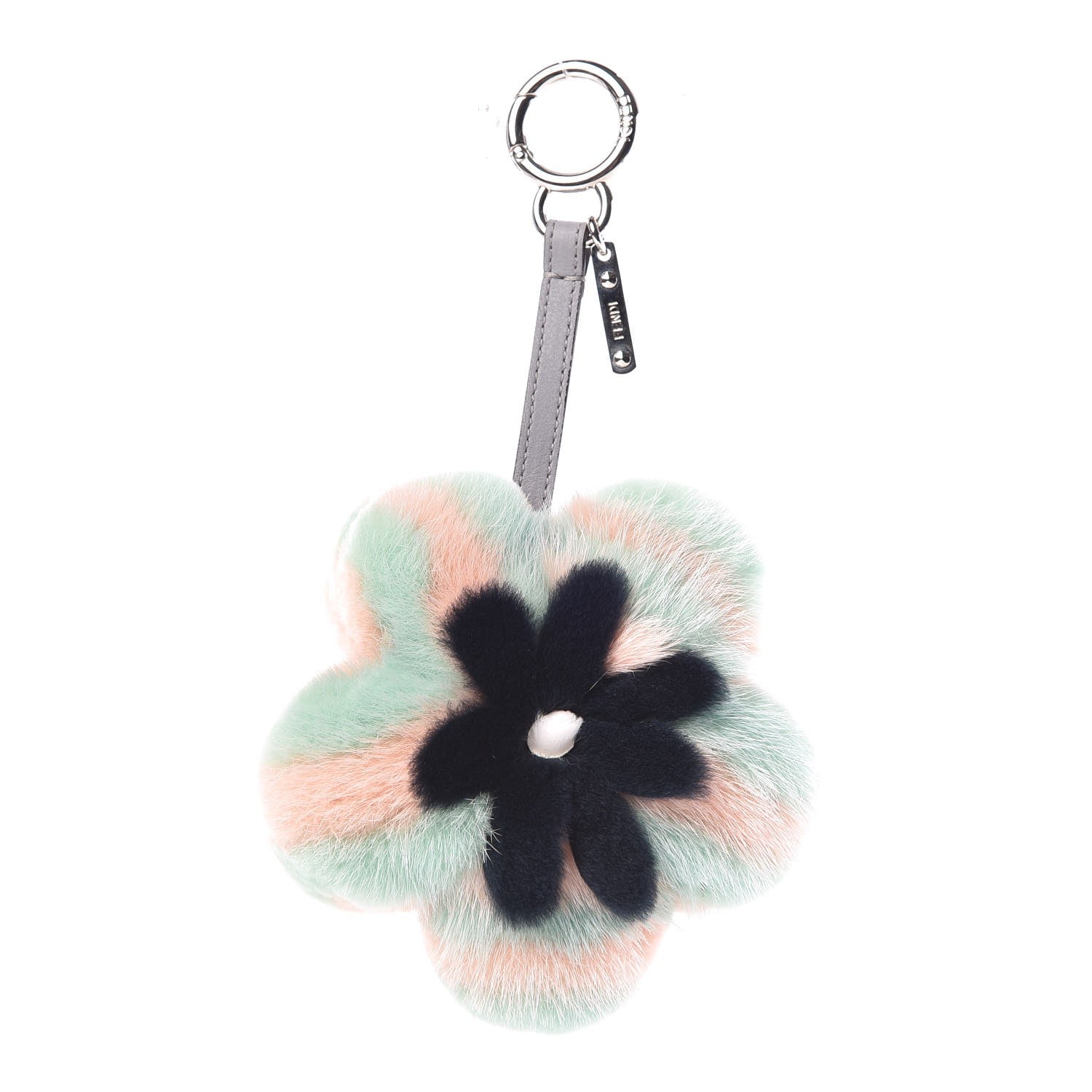 Fendi Mink Fur Vitello Dolce Pequin Flowerland Bag Charm Nausica Medea 1 of 5