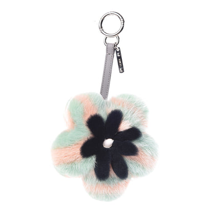 Fendi Mink Fur Vitello Dolce Pequin Flowerland Bag Charm Nausica Medea 1 of 5