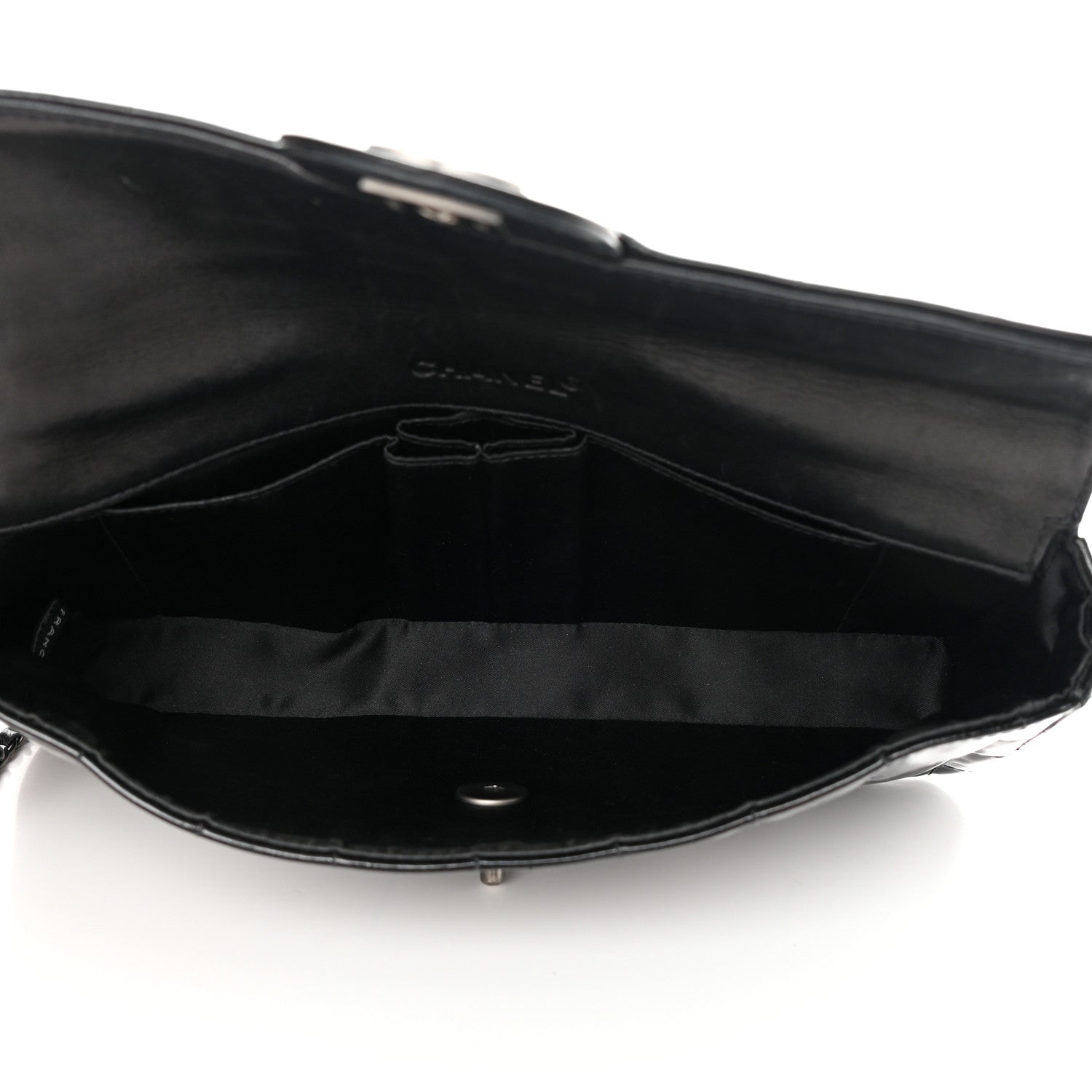 Chanel Patent Quilted East West Chocolate Bar Flap Black 4 of 14