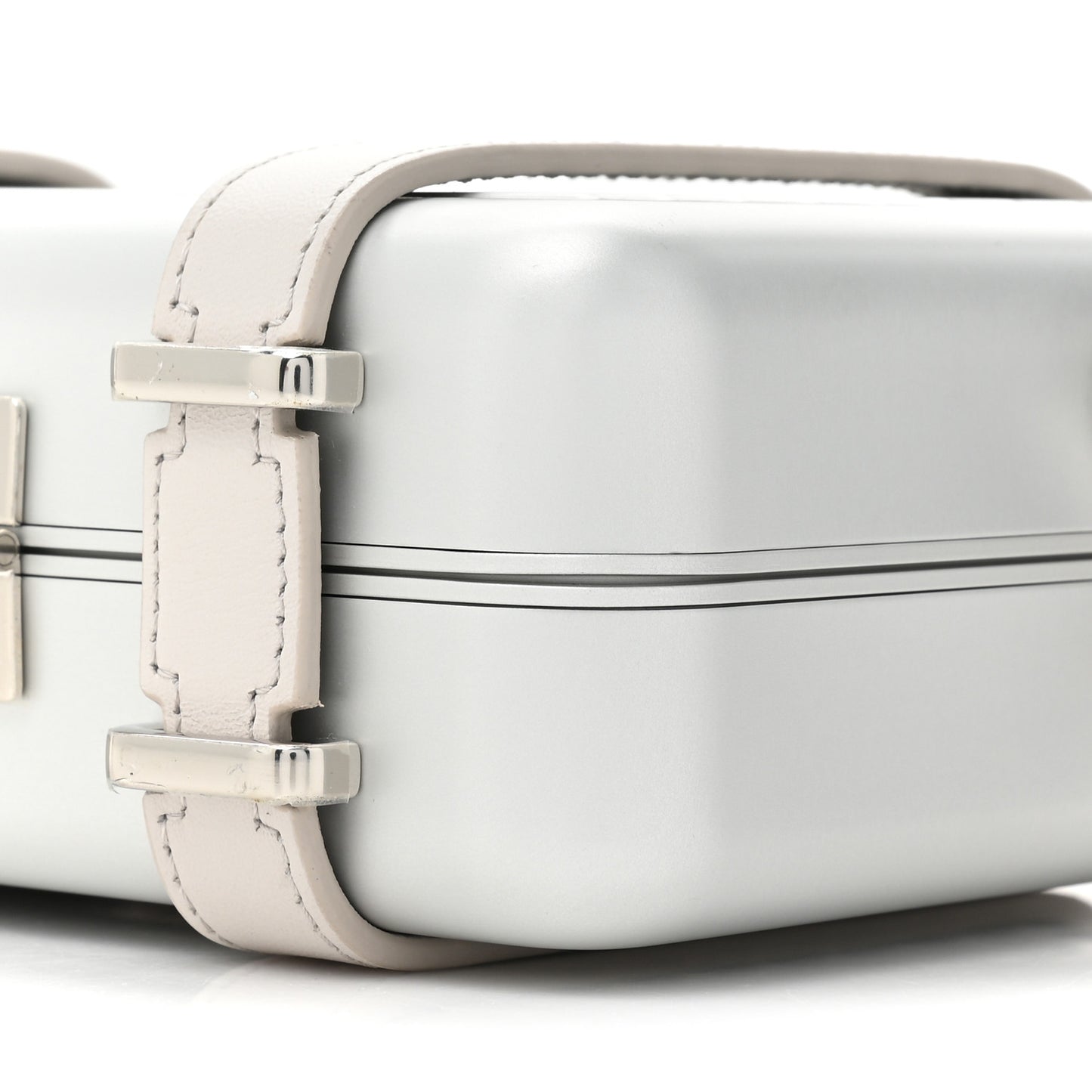 X RIMOWA Aluminum Personal Clutch On Strap Silver