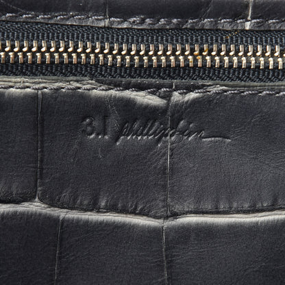 3.1 Phillip Lim Calfskin Crocodile Embossed Large Pashli Satchel Antique Grey 6 of 11